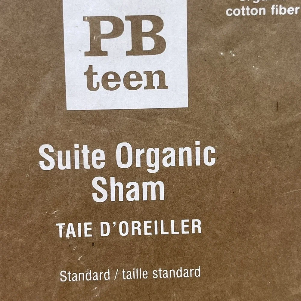 PB Pottery Barn Teen Suite Organic Pillow Sham Standard Pool NEW in Package‎